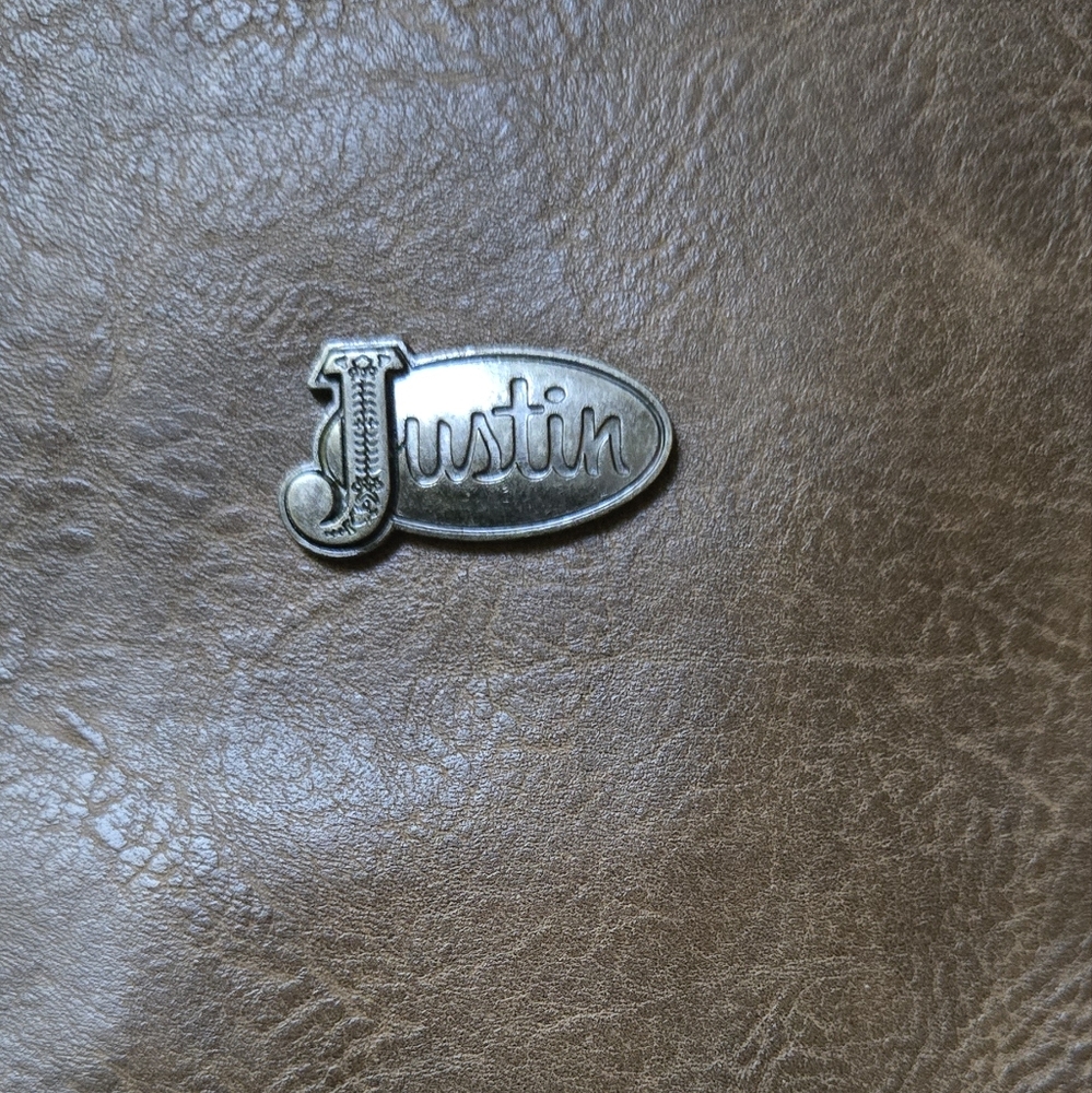Justin Boots Brown Concealed Carry Ostrich Leather Shoulder Bag 15"×12"×5" NWT - Picture 5 of 11